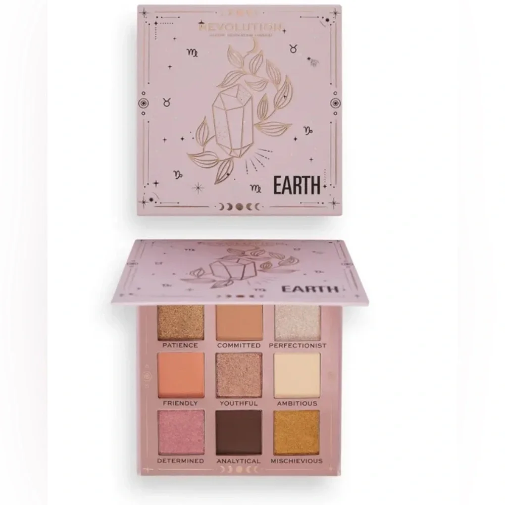 Revolution “Earth” 9 Shadow Palette & “Earth” Lip Gloss & Lip Liner Set. NWT